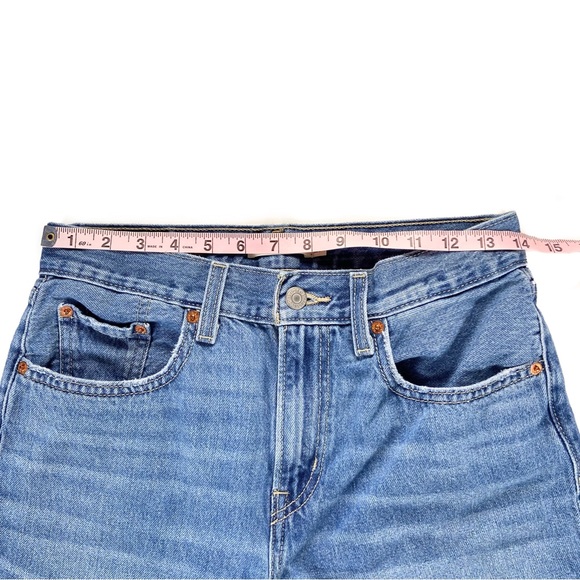 Levi’s Jeans Women’s Size 27 Low Pro Straight Distressed Medium Wash Blue Pants - Picture 10 of 13